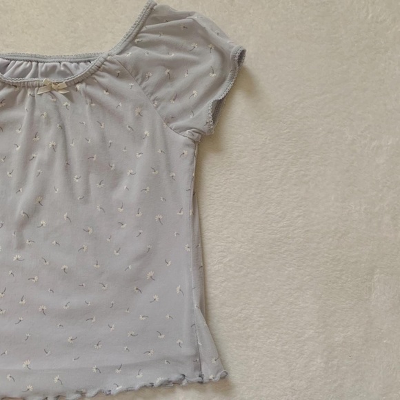 vintage tammy floral mesh top🐇🤍 - Picture 2 of 4